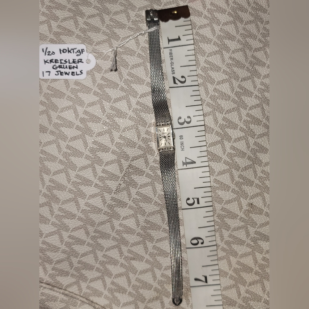 Old Gruen Precision Sparkler Diamond  1/20 10K GF KreislerCutie 17Jewel Watch